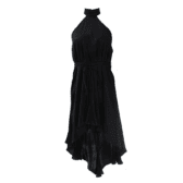 High low halter dress 22206 black